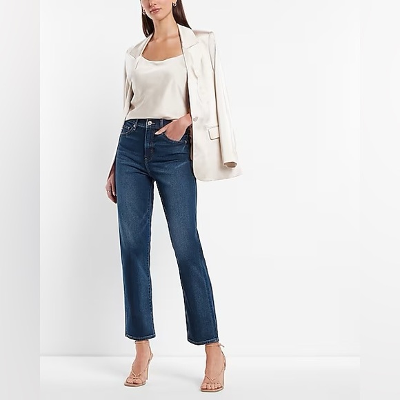 NEW Express Straight Ankle Jeans - Picture 1 of 6